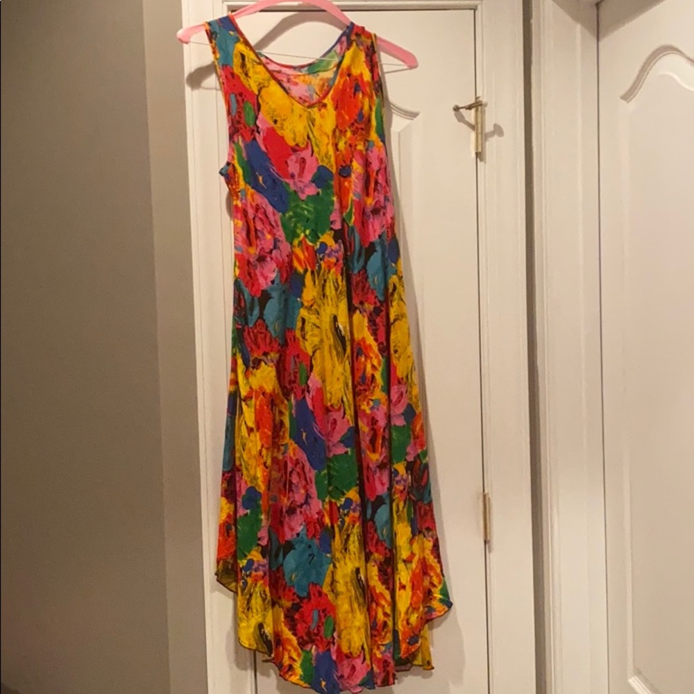 Multi-colored, sleeveless dress. BRAND NEW!